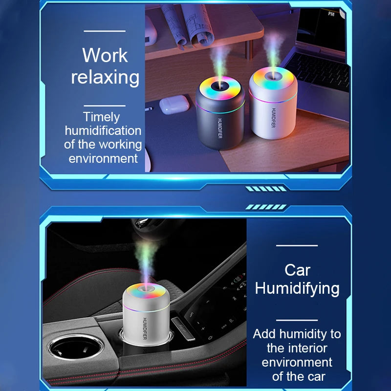 Mini Air Humidifier USB Aroma Diffuser Essential Oil Purifier