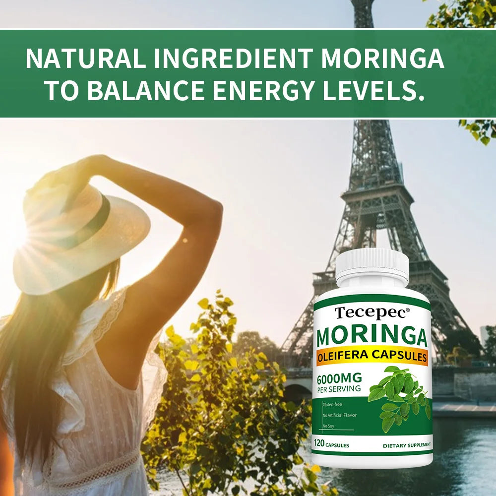 Natural Moringa Capsules – Energy, Antioxidants & Vitality