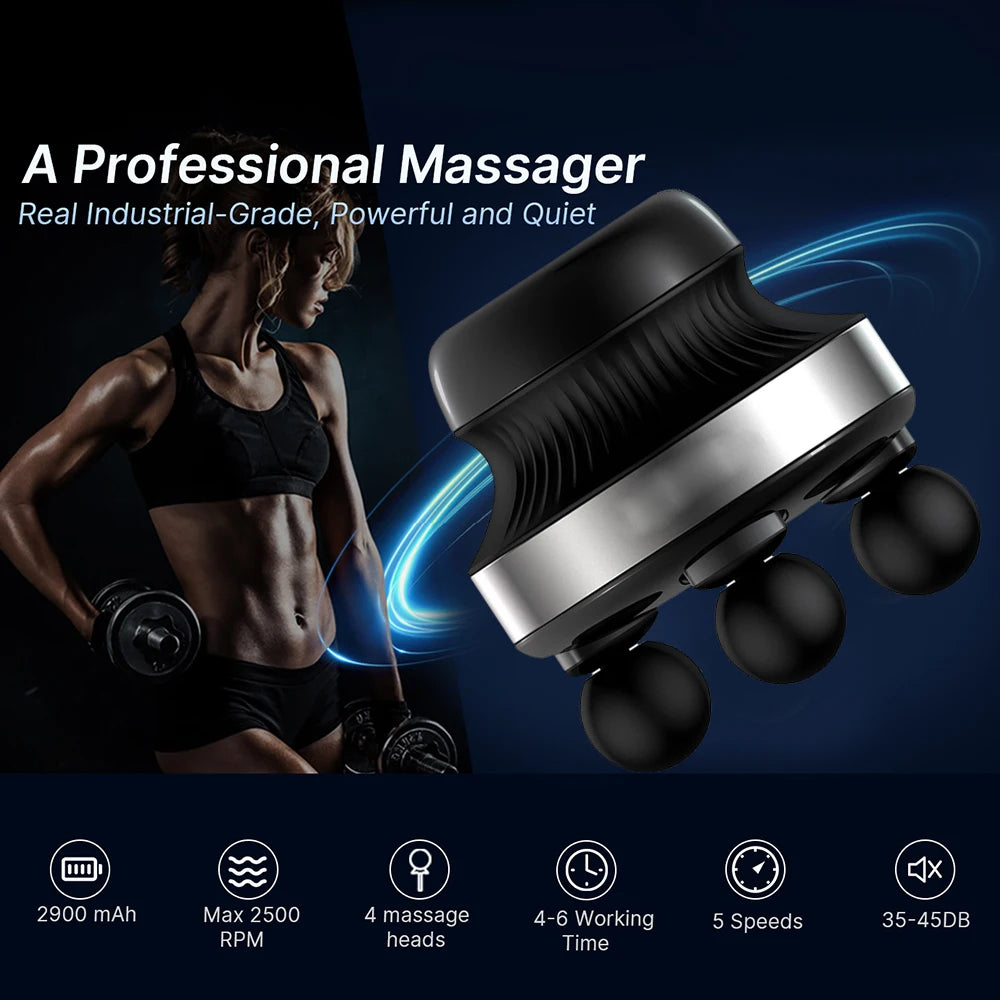 4-Head Electric Deep Tissue Massage Gun