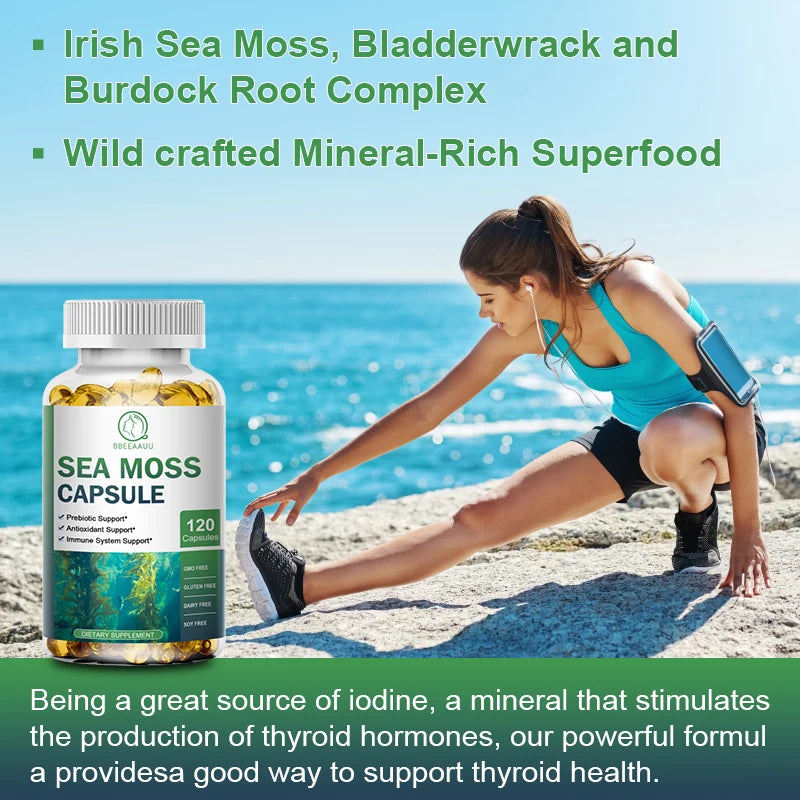 Sea Moss Capsules – Immunity, Thyroid & Detox