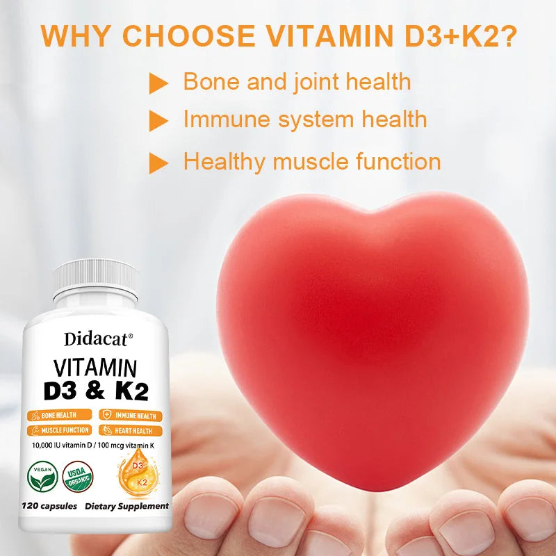 Vitamin D3 & K2 – 10,000 IU + 100mcg