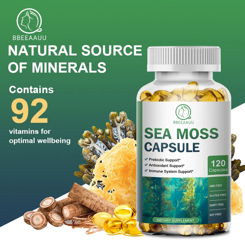 Sea Moss Capsules – Immunity, Thyroid & Detox