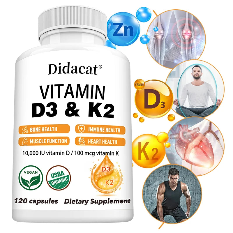 Vitamin D3 & K2 – 10,000 IU + 100mcg