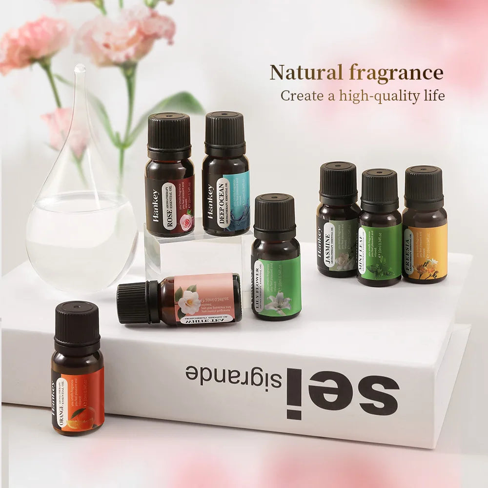 Essential Oil Set – 10ml Pure Aromatherapy Oils for Diffuser & Humidifier