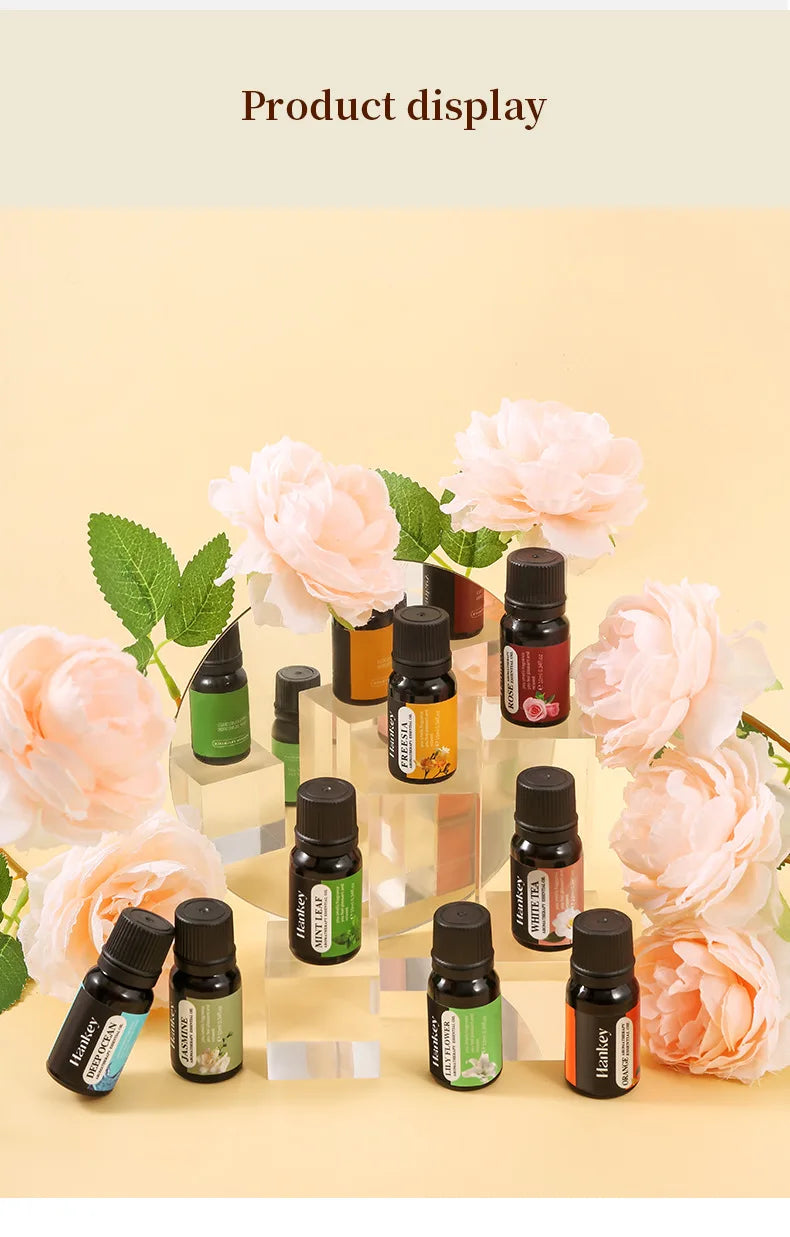 Essential Oil Set – 10ml Pure Aromatherapy Oils for Diffuser & Humidifier