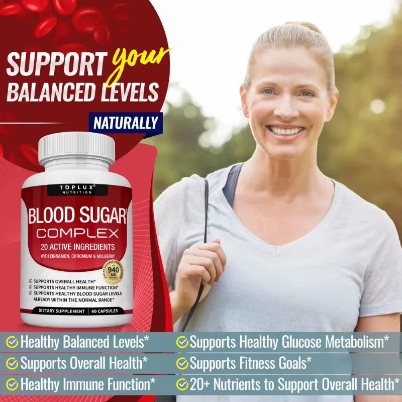 Vitamin C & E + Blood Sugar Complex – 60 Capsules
