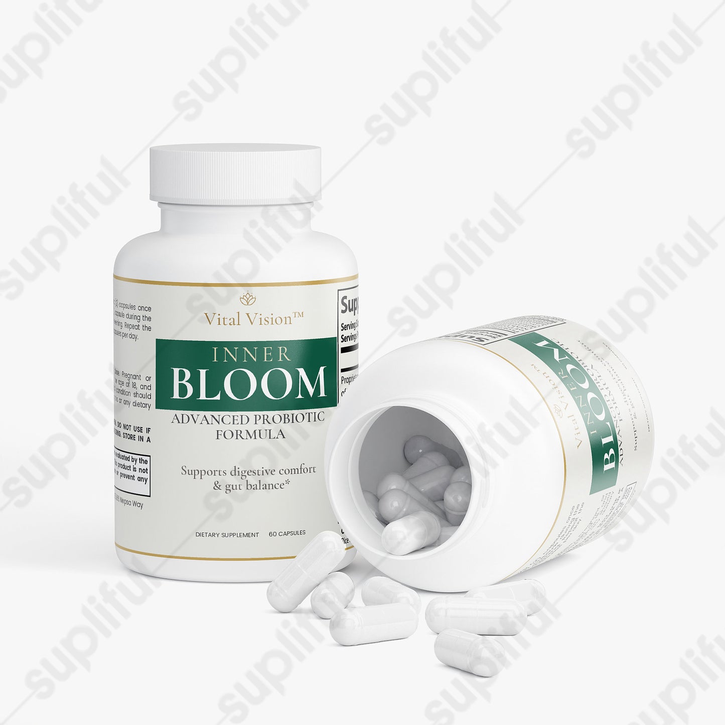 INNER BLOOM Advanced Probiotic Formula | Daily Digestive Wellness Supplement