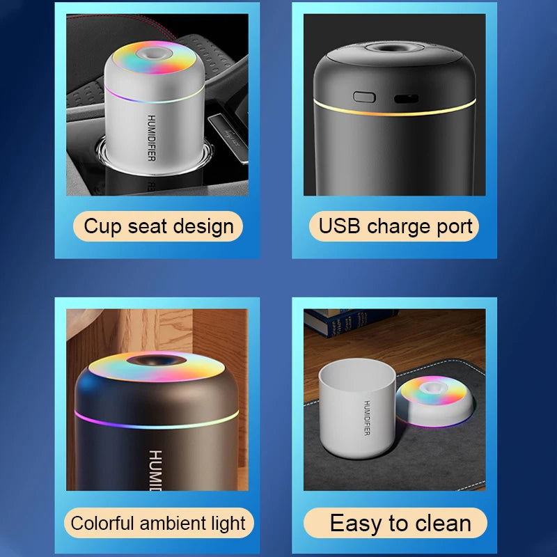 Mini Air Humidifier USB Aroma Diffuser Essential Oil Purifier