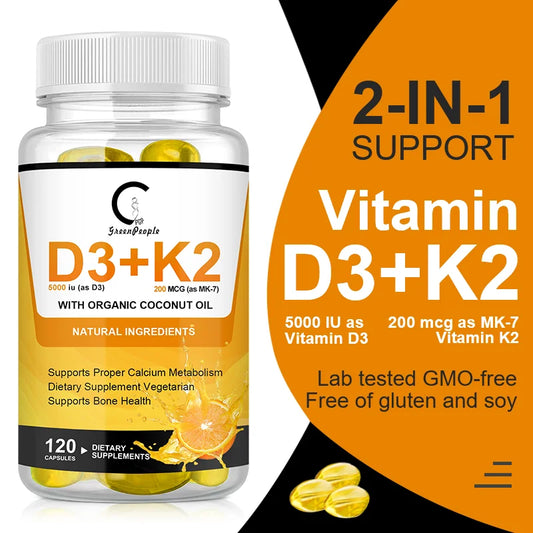 Green People Vitamin D3 + K2 – 2-in-1 Bone & Mood Support