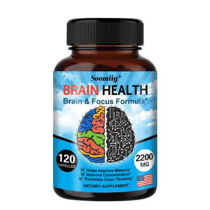 Brain Booster – 2200mg + B6, B12, Memory & Focus Formula