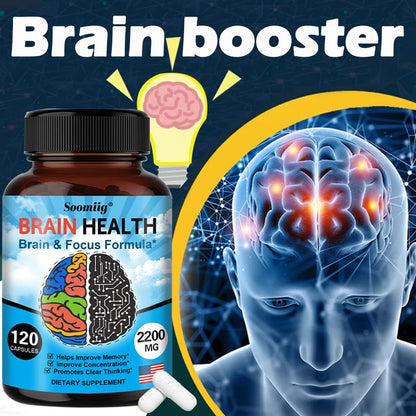 Brain Booster – 2200mg + B6, B12, Memory & Focus Formula